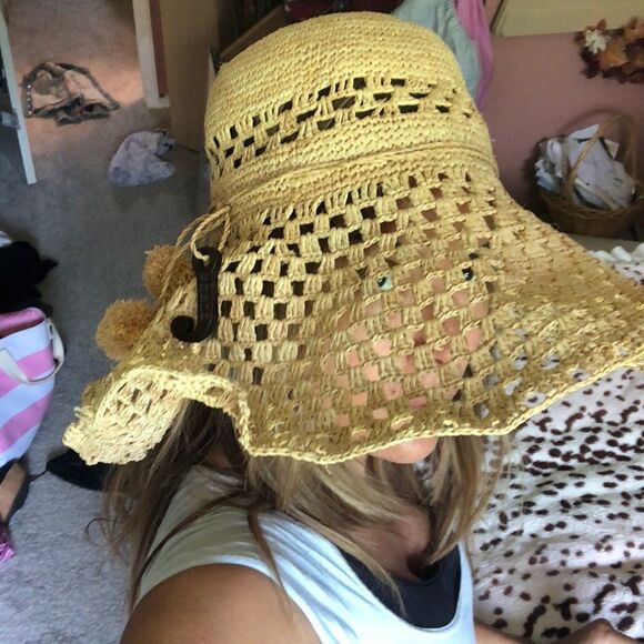 Juicy couture straw floppy hat main image 6